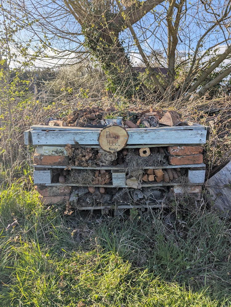 bug hotel on a meadow