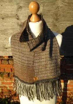Woven alpaca scarf